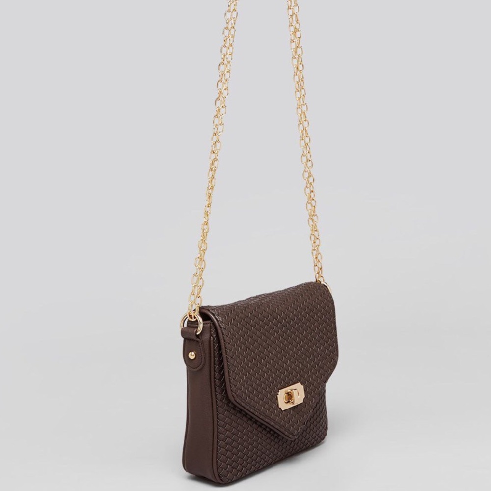 New Cornelia Guest Brown Peri Weave Crossbody Bag